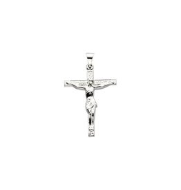Stuller 14K White Crucifix Pendant