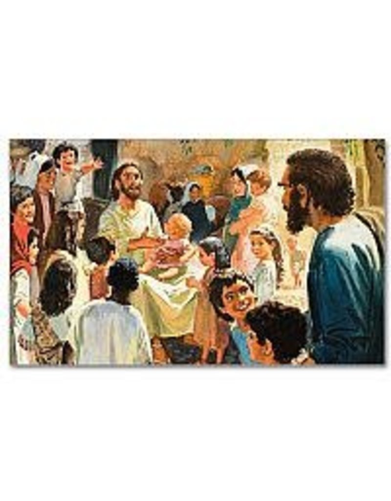 Altar + Home Christ with Children Prayer Card