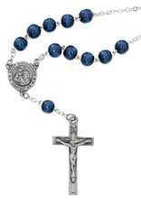 McVan Blue Wood St. Christopher Auto Rosary