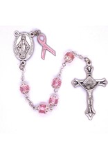 McVan 7mm Pink Capped Cancer Rosary