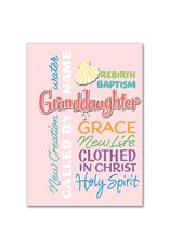 The Printery House Baptism Card Granddaughter