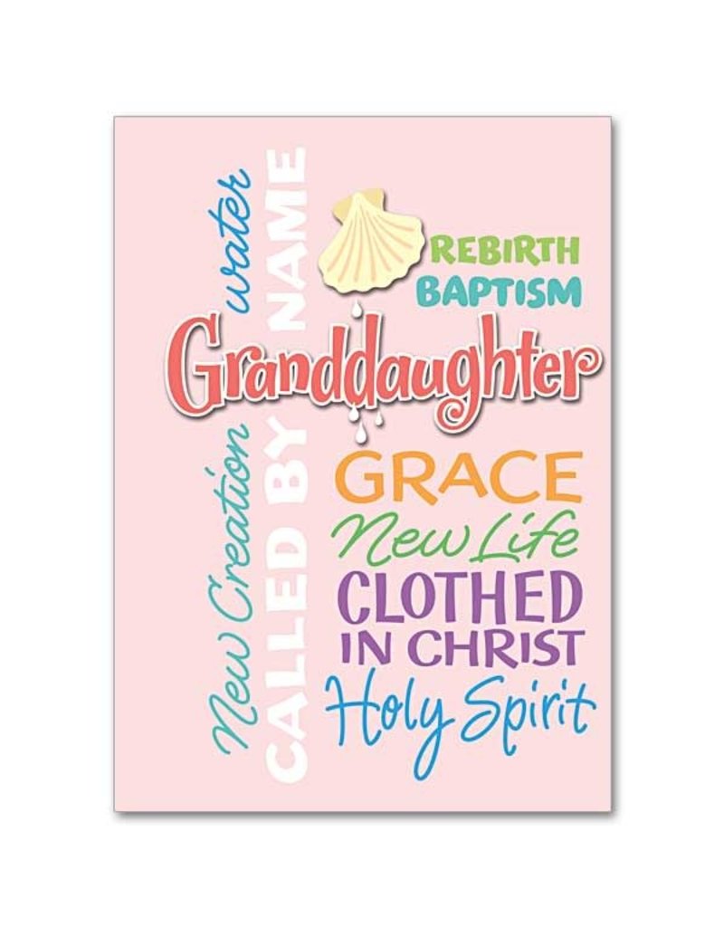 The Printery House Baptism Card Granddaughter