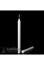 Cathedral Candle Co. 7/8" x 12" 51% Beeswax Short 4s Taper (Plain Ends, Box of 24)
