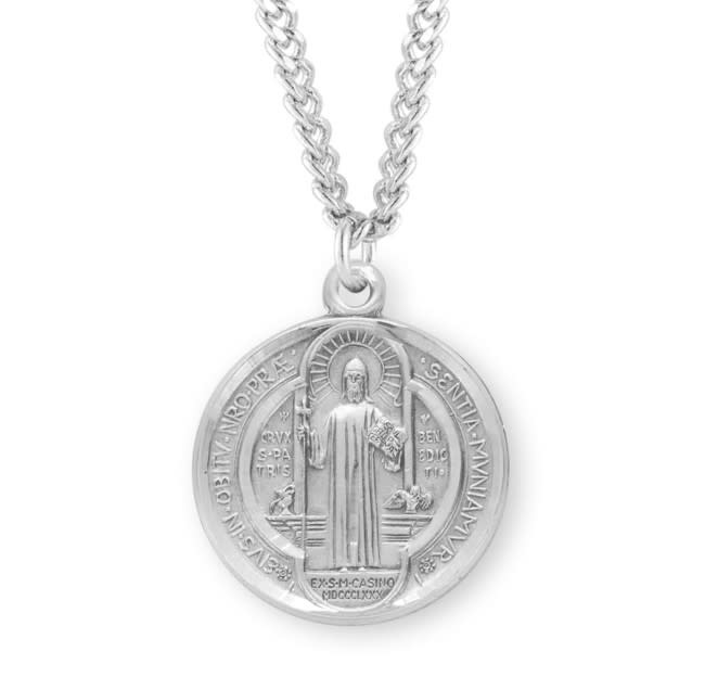 HMH Religious Small Saint Benedict Round Jubilee Sterling Silver Medal ...