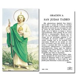 WJ Hirten Oración A San Judas Tadeo Tarjeta de Papel (St Jude Holy Card)