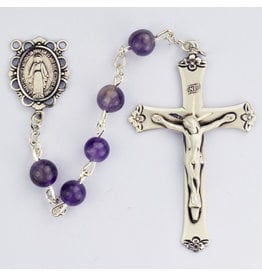 McVan 6mm Genuine Amethyst Rosary