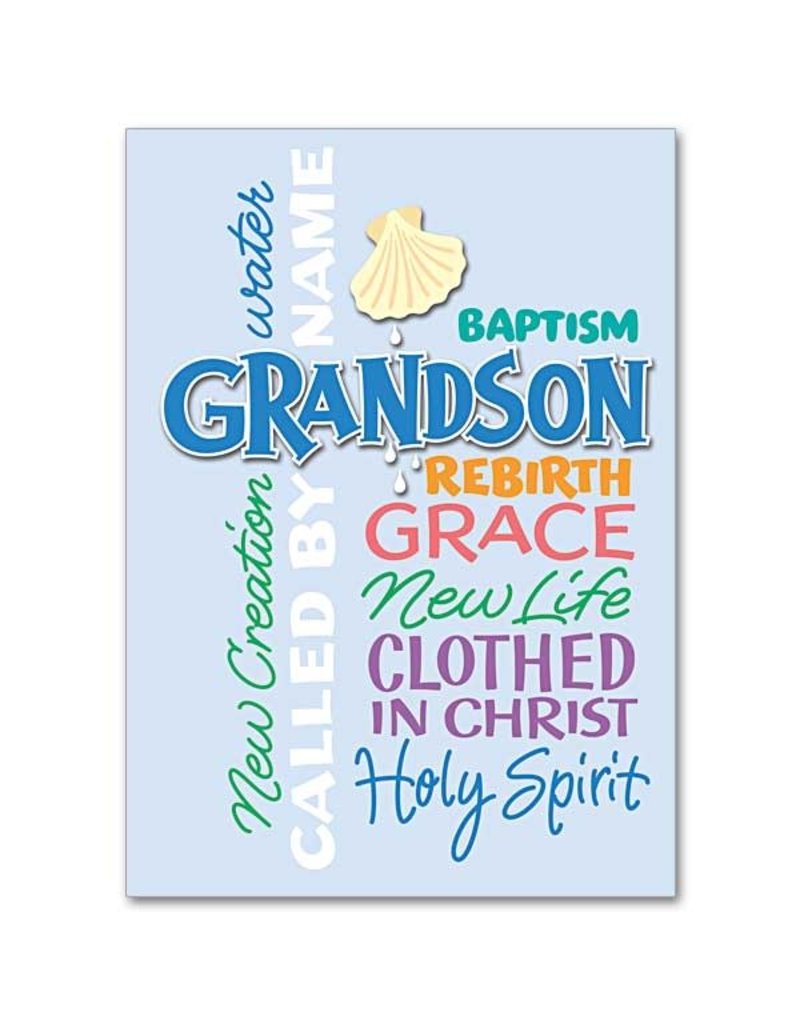 Altar + Home Baptism Card Grandson