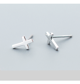 HMH Religious Sterling Silver Cross Earrings and Cross Ring