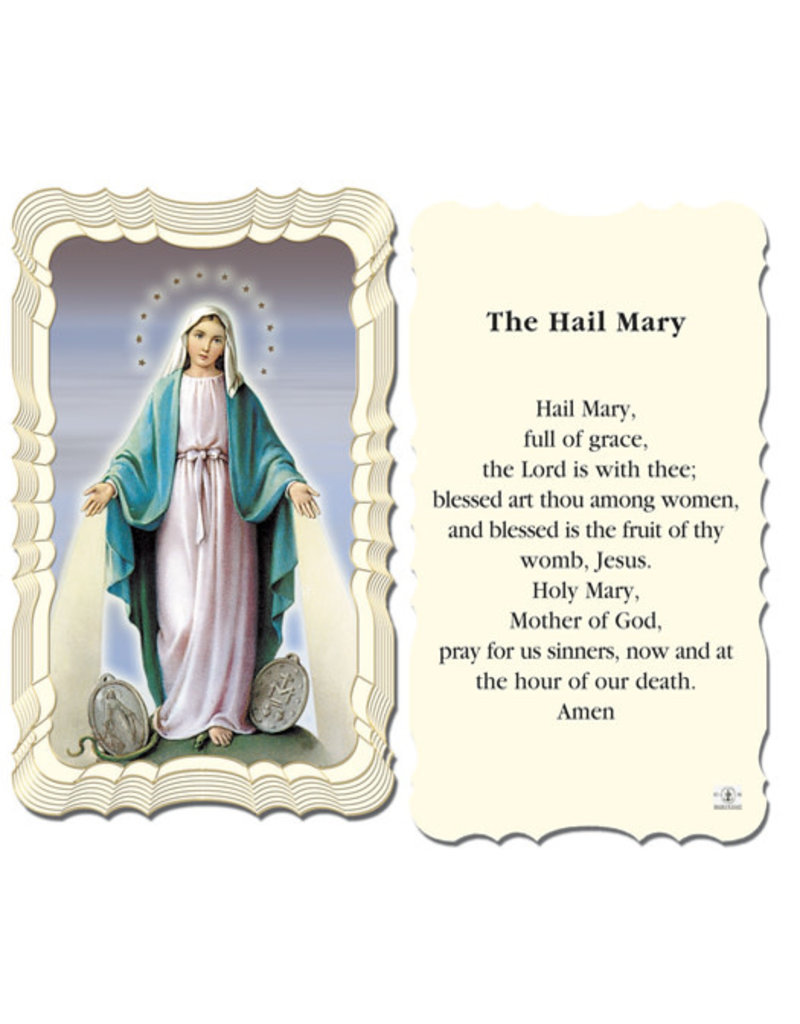 WJ Hirten Hail Mary Paper Holy Card