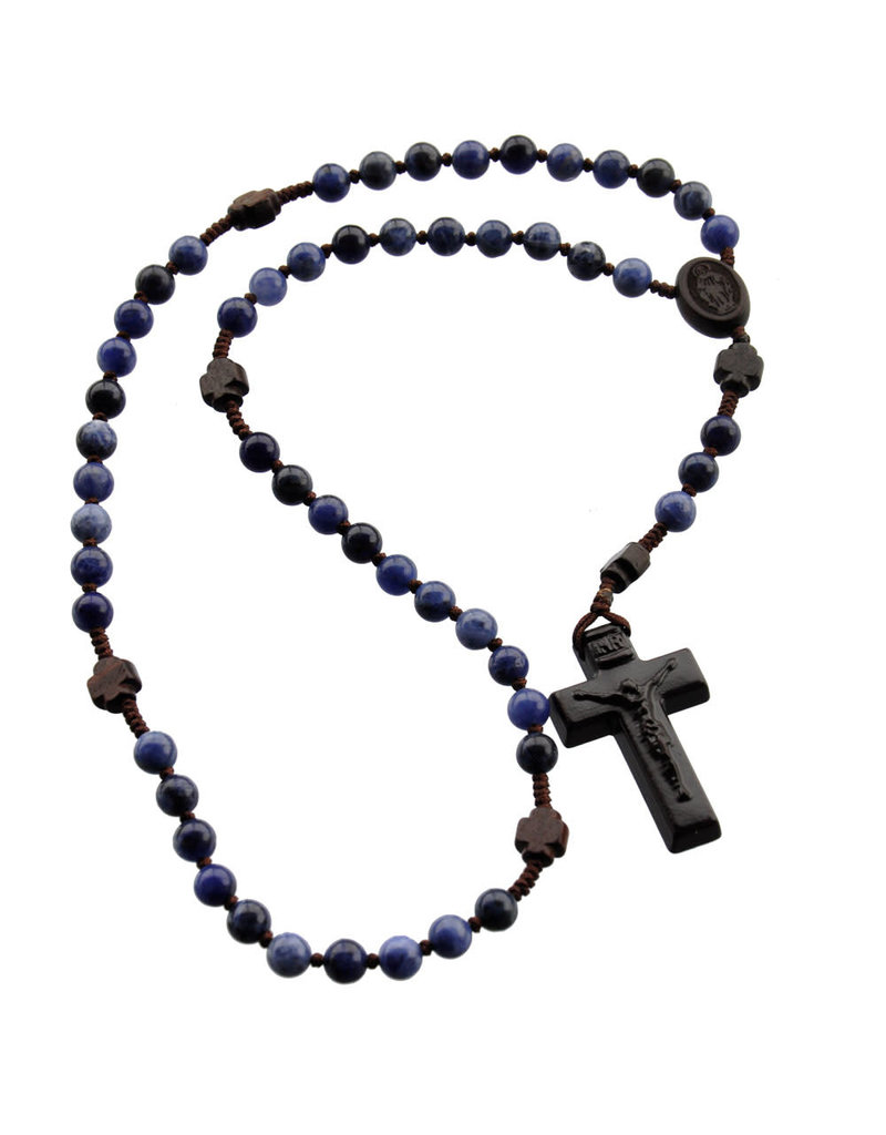 Sine Cera 6mm Sodalite/Jujube Wood Rosary