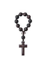 Sine Cera 13mm Rose Carved Jujube Wood One Decade Rosary