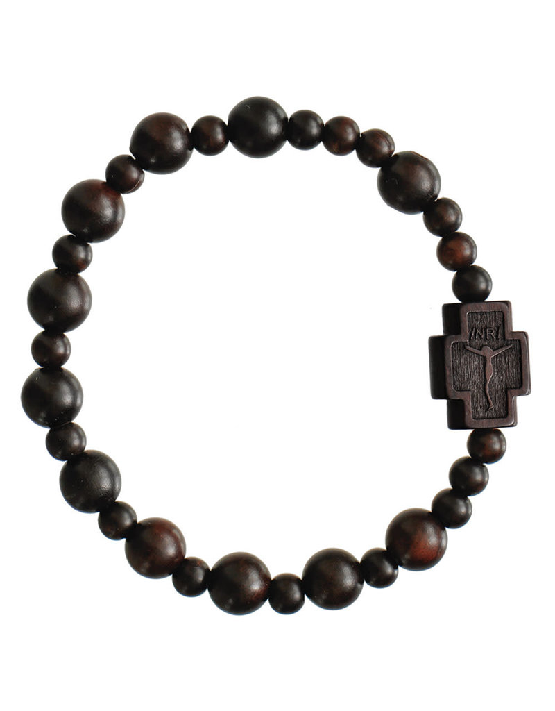 Sine Cera 8mm Jujube Wood Rosary Bracelet