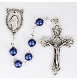 McVan 7mm Locklinked Metallic Blue Rosary