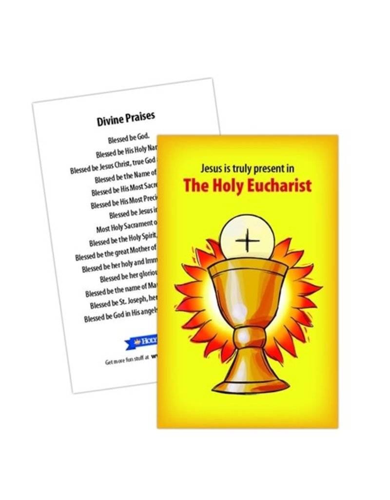 Holy Heroes The Holy Eucharist Prayer Card
