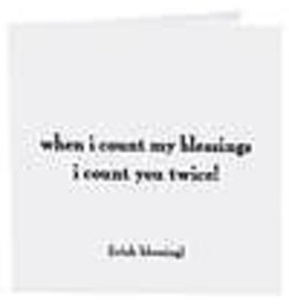 Quotable Cards Count My Blessings (Irish Blessing) Card