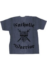 Catholic to the Max The Catholic Warrior Defender of the Faith T-Shirt Heather Navy Large