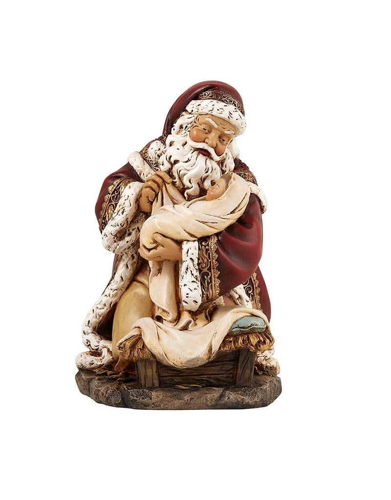 Christian Brands 7" Adoring Santa Statue