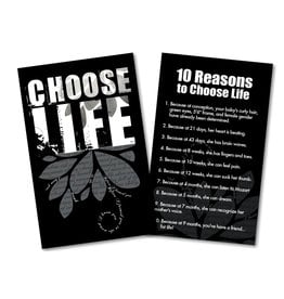 Catholic to the Max 10 Reasons to Choose Life Laminated Card