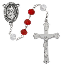 McVan Red and White Divine Mercy Rosary