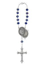 McVan Blue Lourdes Water Auto Rosary