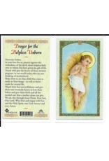 WJ Hirten Laminated Holy Card Prayer for the Helpless Unborn