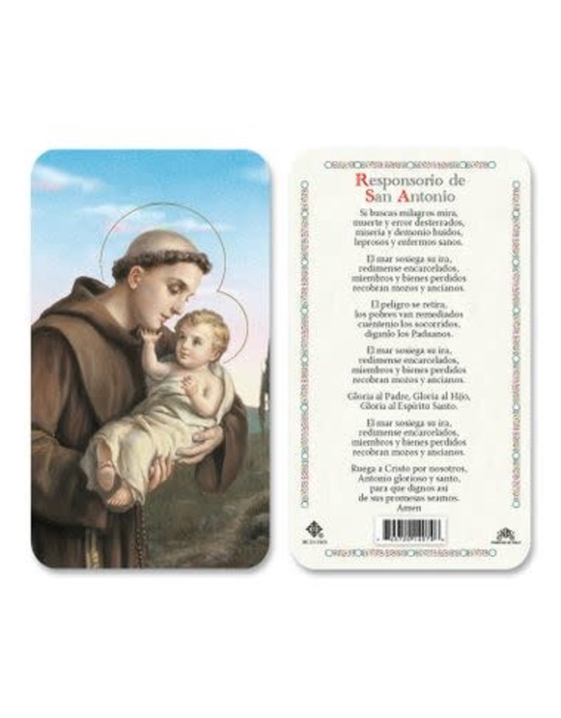 Laminated Holy Card Responsorio de San Antonio