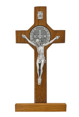 McVan 6" Walnut St. Benedict Standing Crucifix