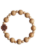 Sine Cera 10mm Children's Pine Wood Stretch Rosary Bracelet