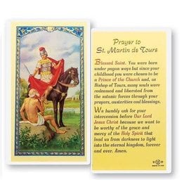 WJ Hirten Laminated Holy Card prayer to St. Martin de Tours