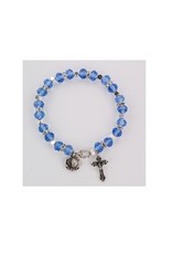McVan Blue Rosary Stretch Bracelet