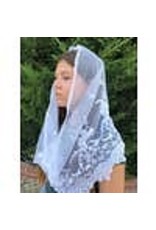Oremus Mercy St. Veronica Infinity Church Veil- white