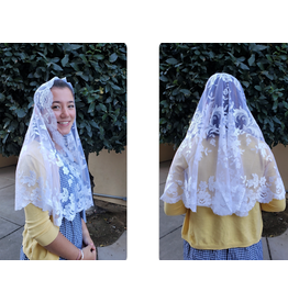 St. Stephen's Bookstore Spanish Mantilla Veil Ella Ivory Half Circle