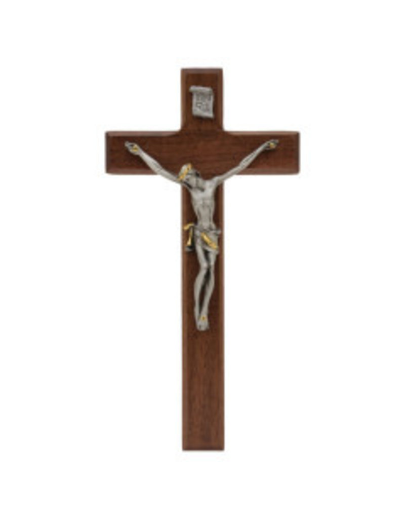 Sine Cera 7″ Walnut Wall Crucifix