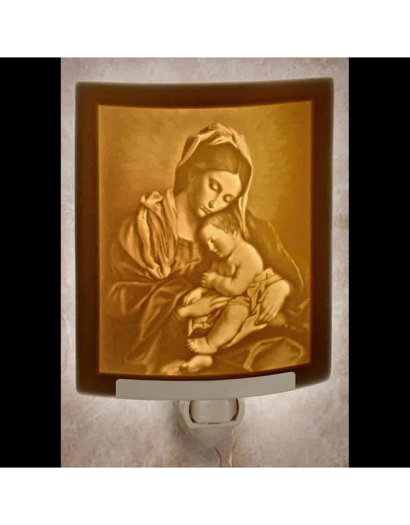 The Porcelain Garden Porcelain Night Light Madonna and Child