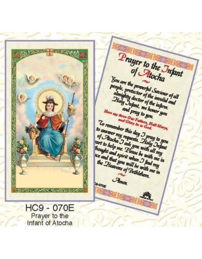 Laminated Holy Card Prayer to the Infant of Atocha