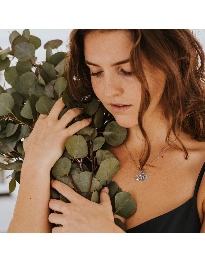 My Saint My Hero Vintage Blessing Lineage of Love Necklace Silver