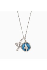 My Saint My Hero Vintage Blessing Lineage of Love Necklace Silver