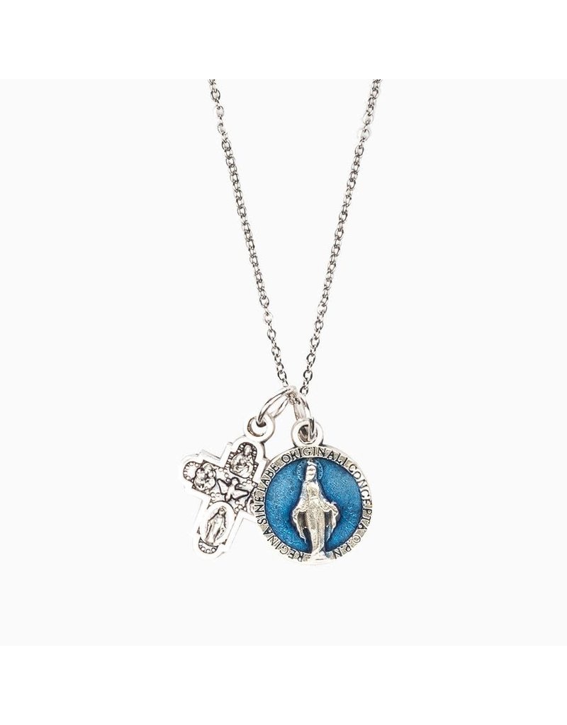 My Saint My Hero Vintage Blessing Lineage of Love Necklace Silver
