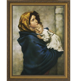 Catholic to the Max 11" x 14" Madonna of the Streets - Standard Gold Framed Art
