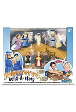 Cactus Game Design Inc. The Nativity Toy Build A Story by BibleToys. 7 Figurines Including Baby Jesus, Storybook, Unfolding Tray to Make Story Come to Life