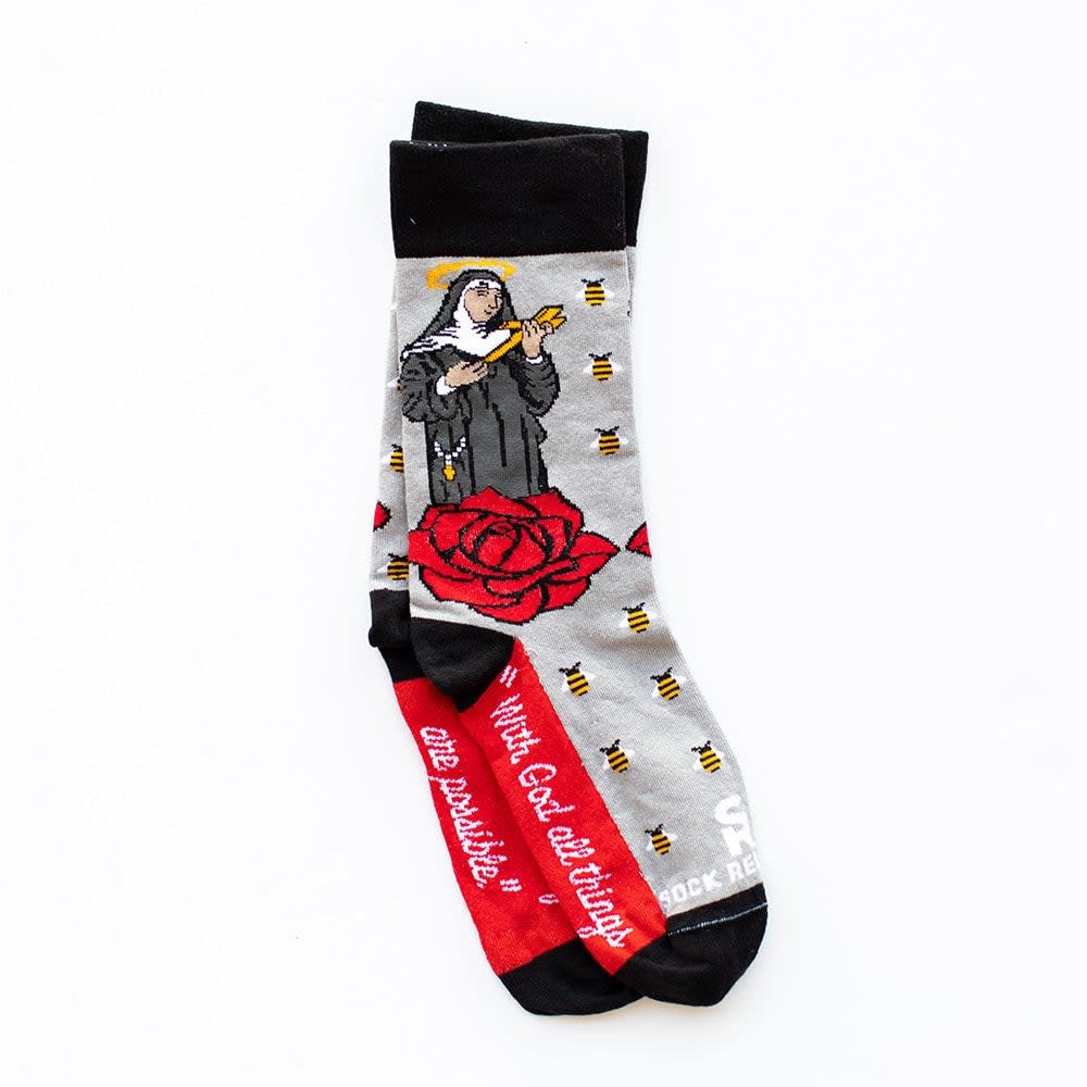St. Rita Sock Religious Socks Queen of Angels Catholic Store