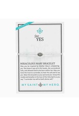 My Saint My Hero Say Yes Miraculous Mary Bracelet - Metallic Silver/Silver