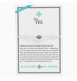 My Saint My Hero Say Yes Miraculous Mary Bracelet - Metallic Silver/Silver