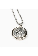 My Saint My Hero Archangel Michael & Saint Christopher Protection Armor of Faith Necklace - Bead Ball Chain