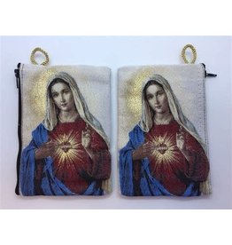 Oremus Mercy Small rosary pouch- Immaculate Heart of Mary