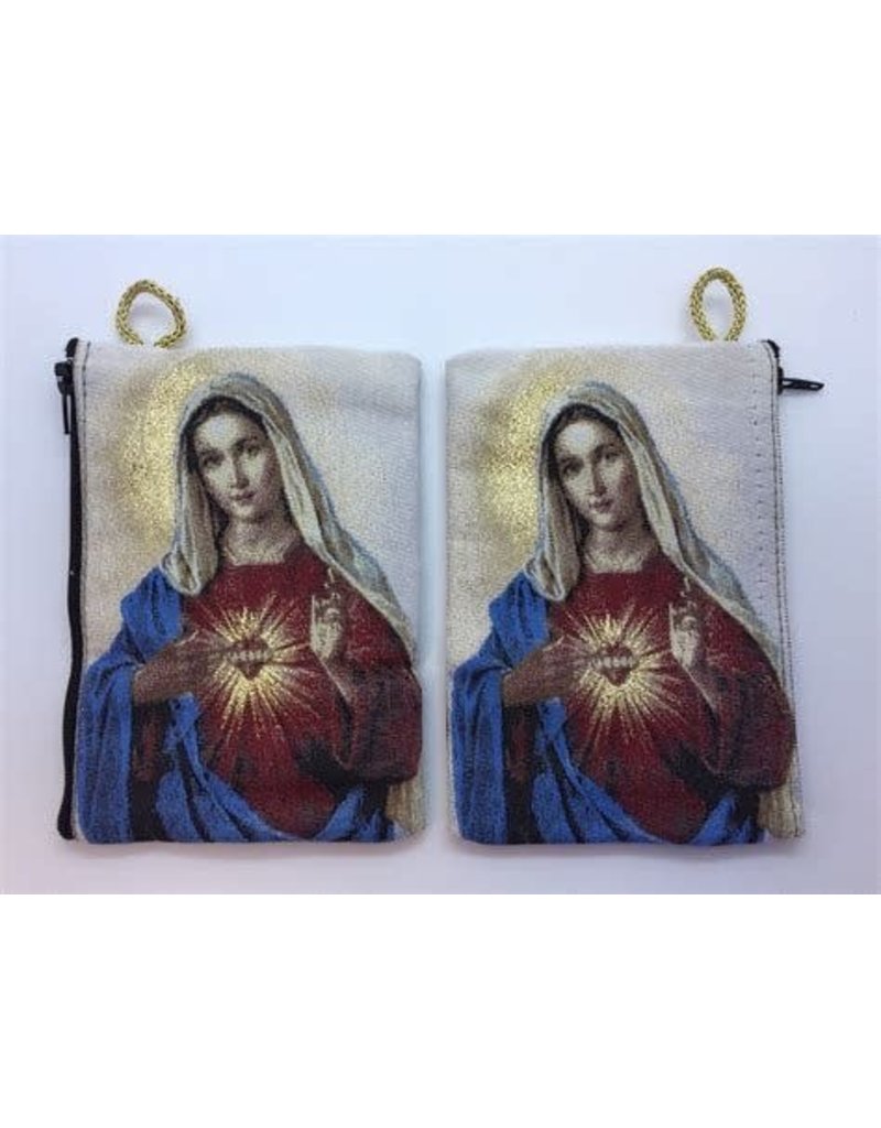 Oremus Mercy Small rosary pouch- Immaculate Heart of Mary