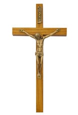 McVan 8" Walnut Crucifix with Gold Corpus