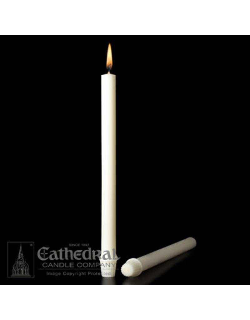 Cathedral Candle Co. 51% Beeswax 1 1/8" x 10 1/2" Candle (Box of 18)