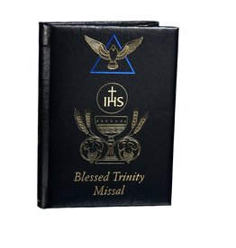 WJ Hirten Blessed Trinity Missal with New Mass and Black and Blue Gold Foil