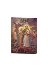 WJ Hirten 11" x 13" St. Joseph Terror of Demons with Ornate Satin Gold Frame